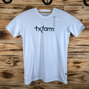 CAMISETA MASCULINA TEXAS FARM - CM258 - G - BRANCO/ PRETO
