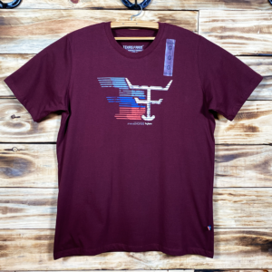 CAMISETA MASCULINA TEXAS FARM - CM583 - VERMELHO VINHO
